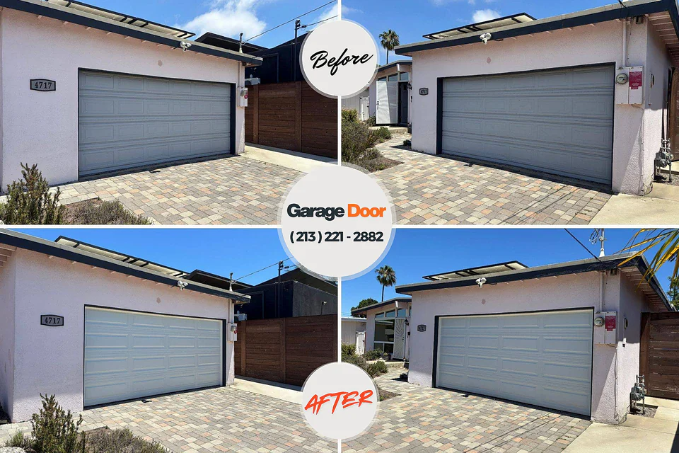 Before and after: garage door repair Pauls Valley, OK